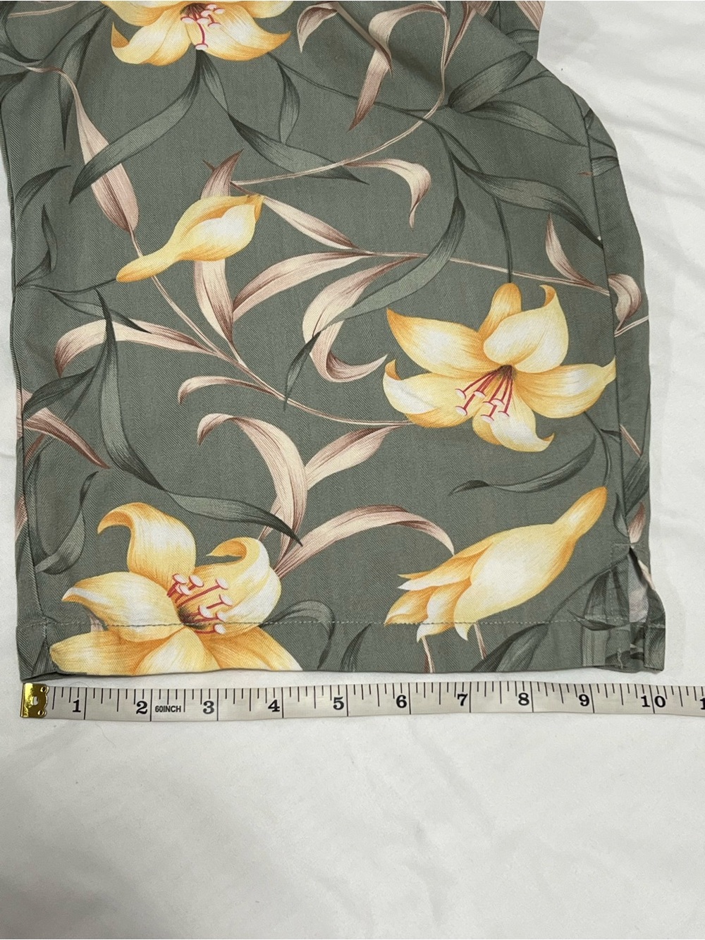 Jaclyn Smith Sport Floral Drawstring Pants Sage Green Lily Print Size XL - Picture 11 of 16